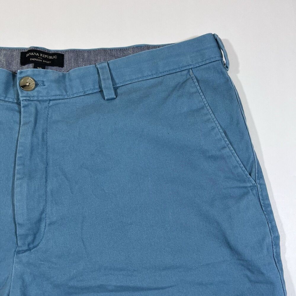 Banana Republic Emerson Chino Shorts Cotton Stretch Flat Front Men's 38 - Picture 4 of 12